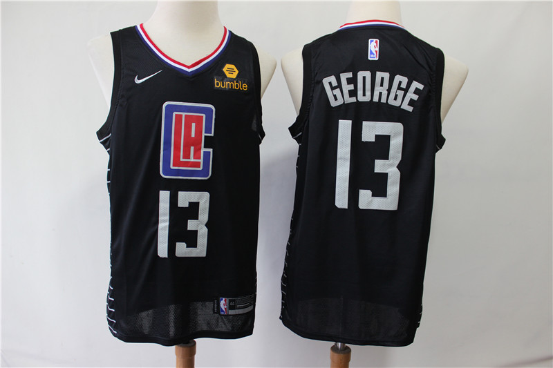 Men Los Angeles Clippers #13 George black Game Nike NBA Jerseys